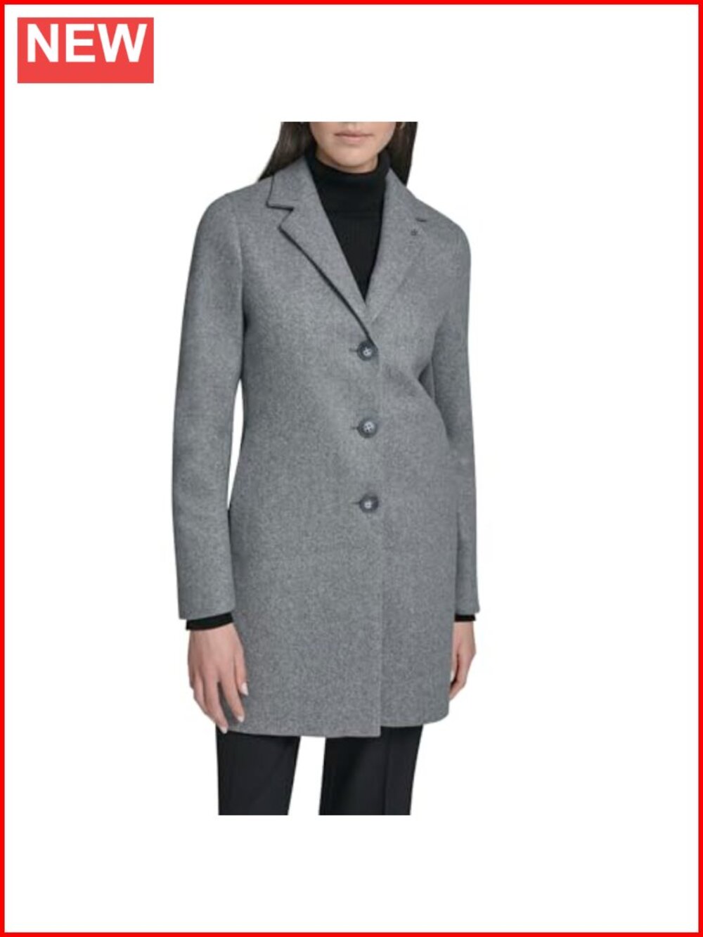 Faux Wool Longline Overcoat Women's Winter Jacket